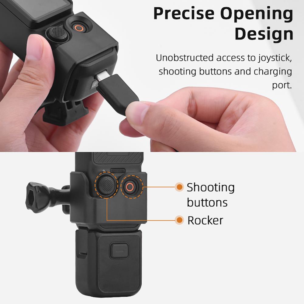 Удлинительное крепление BRDRC для DJI OSMO Pocket 4 3 Аксессуары С отверстием для винта 1/4 / Зажим для рюкзака Адаптер для нагрудного ремня