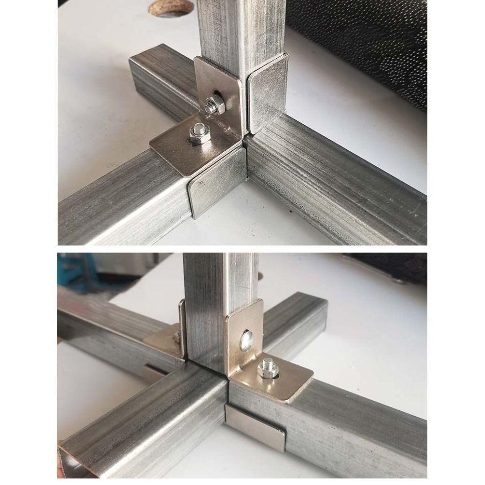 solderless Square Tube Connector 40*40mm Clip Fastener Steel Joint Connector  Storage Rack