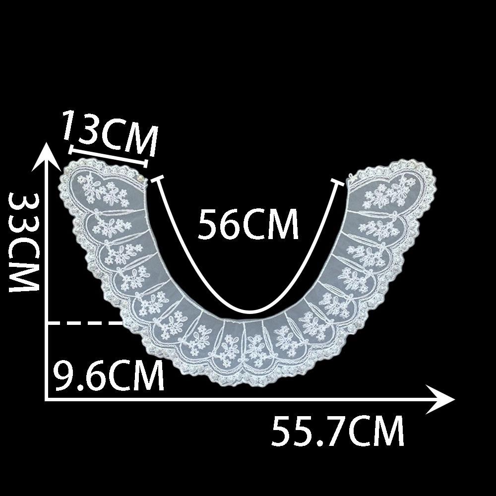 Black & White Polyester Embroidered Lace Collar for DIY Cheongsam Dress Crafting