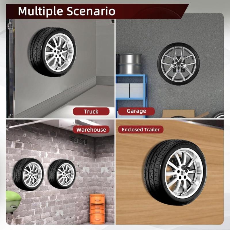 Усиленный кронштейн для крепления запасного колеса закрытого прицепа, настенный, механизм быстрого снятия для закрытого прицепа