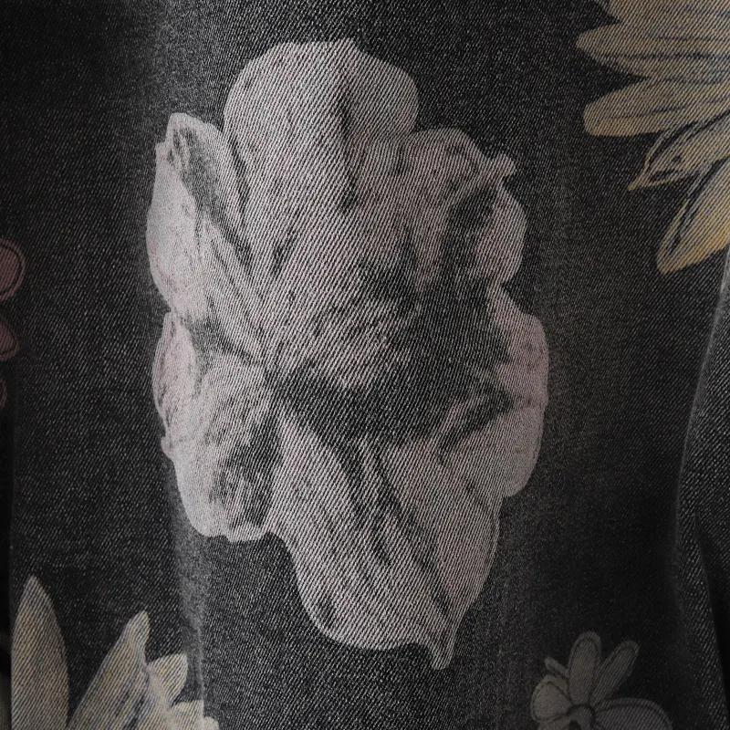 Ladies Spring and Summer Short Printed Denim Vest Loose Sleeveless Thin Jacket