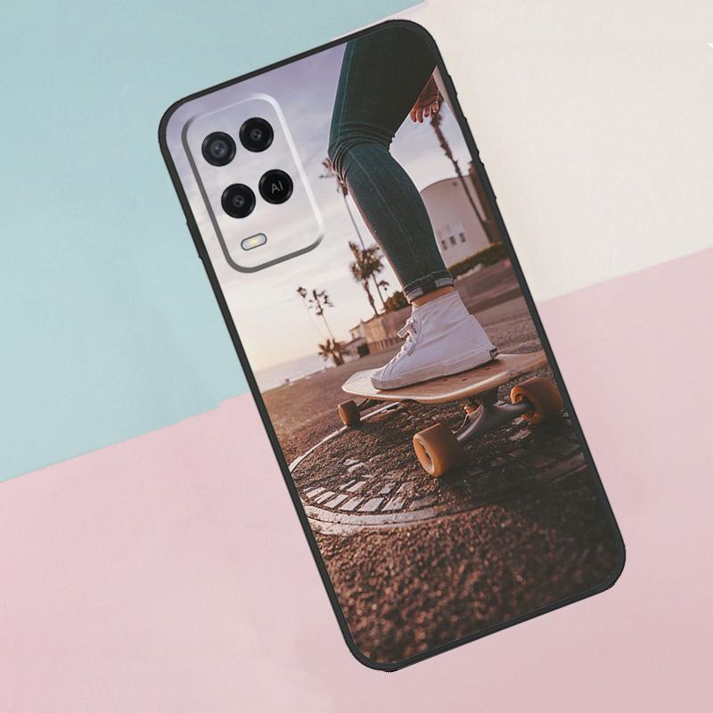 Cool Skate For Oppo A74 A94 A54 A80 A78 A98 A40 A60 A18 A38 A58 A15 A17 A77 A57S A16 A76 A96 Phone Case