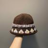 Ранняя зима пресбиопия шерстяная шапка-колпак вязаная шапка ручной работы сумка на голову литературное лицо маленькая вязаная шапка новый тренд