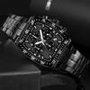 WWOOR Роскошные мужские часы классические многофункциональные спортивные хронограф оригинальные кварцевые часы для мужчин водонепроницаемые из нержавеющей стали