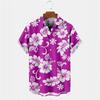 Hawaiian Male Social Floral Shirt For Blouse Men 3D Camisas Casuais Print Slim Fit Men's Street Casual Short Sleeve Clothing