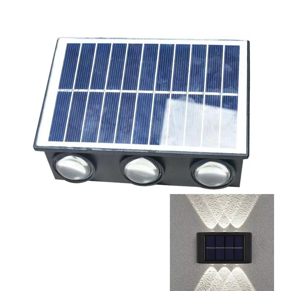 IP65 Waterproof 4/6/8 LED Solar Light Up and Down Fence Solar Lamp Modern Solar Wall Lamp Porch