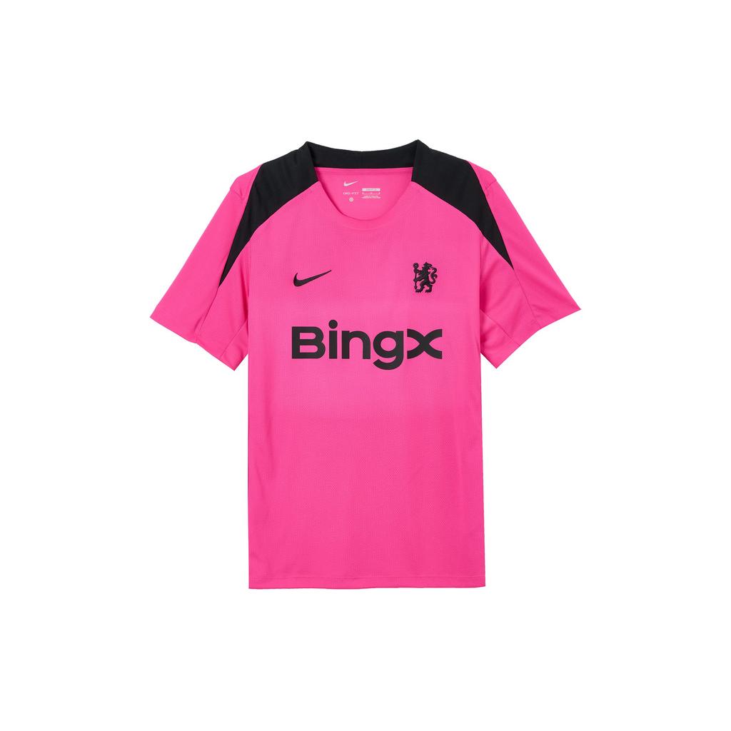 Nike Chelsea FC Dri-Fit FW24 винтажная трикотажная удобная футболка с коротким рукавом с круглым вырезом, мужские топы розового цвета FQ2607-659