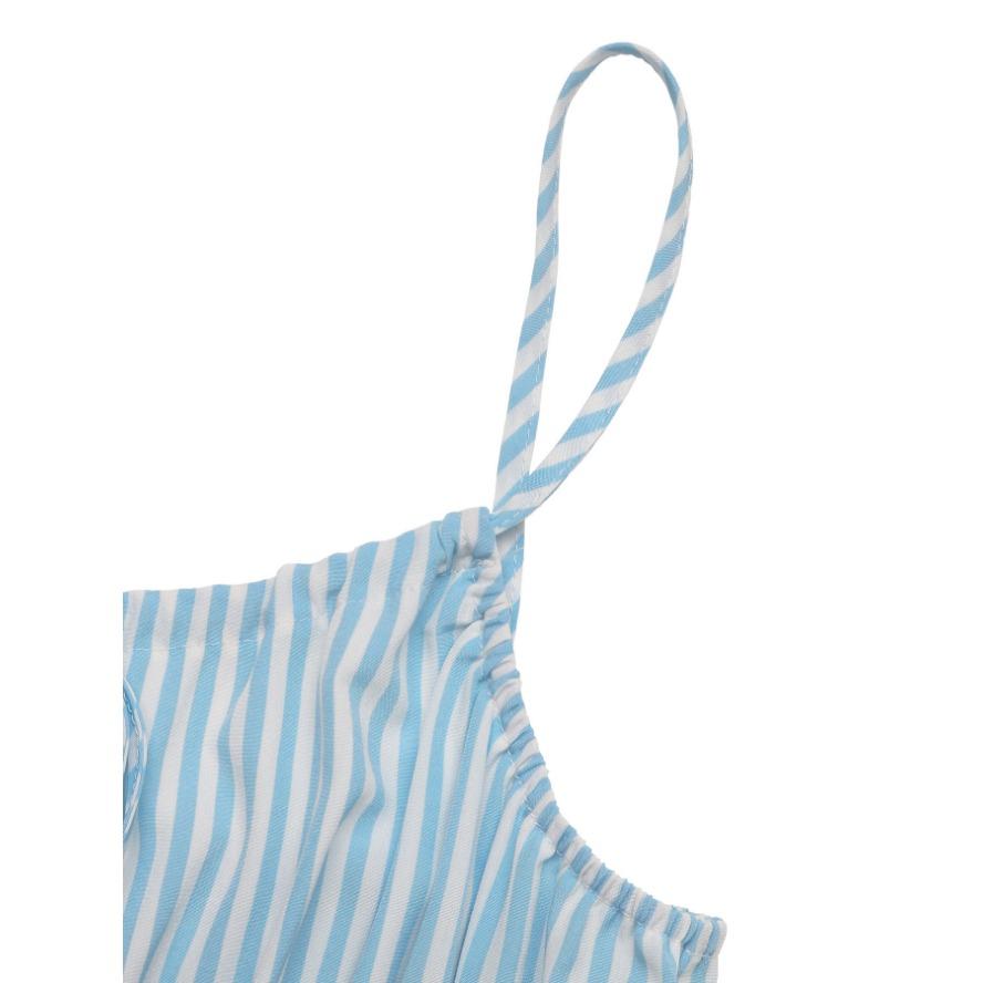 YYFS Женская мода лето весна полосатый принт без рукавов подтяжки с высокой талией повседневные платья