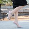 2024 Ladies Crystal High Heels Women Thin High Heels Sandals Transparent Gladiator Ankle Strap Sexy Pump Female Party Wedding Shoes