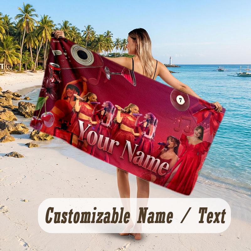 Custom Name Large Beach Towel,Ayliva Quick Absorbent Towel For Outdoor Travel Poolside