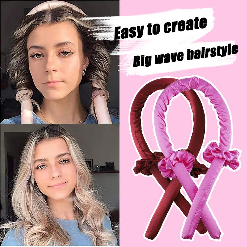 Бигуди для волос Без нагрева Палочка для завивки Повязка на голову Без нагрева Шелковые локоны Лента для сна Мягкая повязка на голову Ленивые бигуди для волос Инструменты для укладки волос