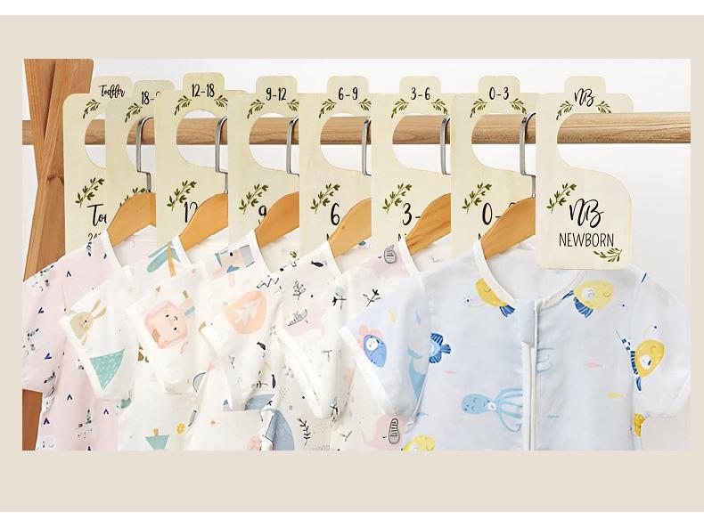 Wooden Baby Closet Divider Card Hanger Milestone Chip