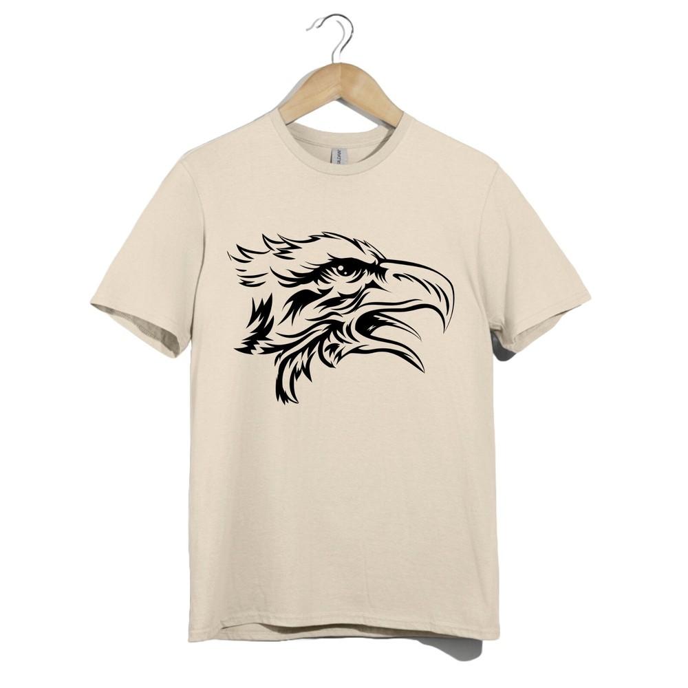 Tribal Eagle Head T-Shirt – Fierce Bird Design Bold Tattoo Style Graphic Tee