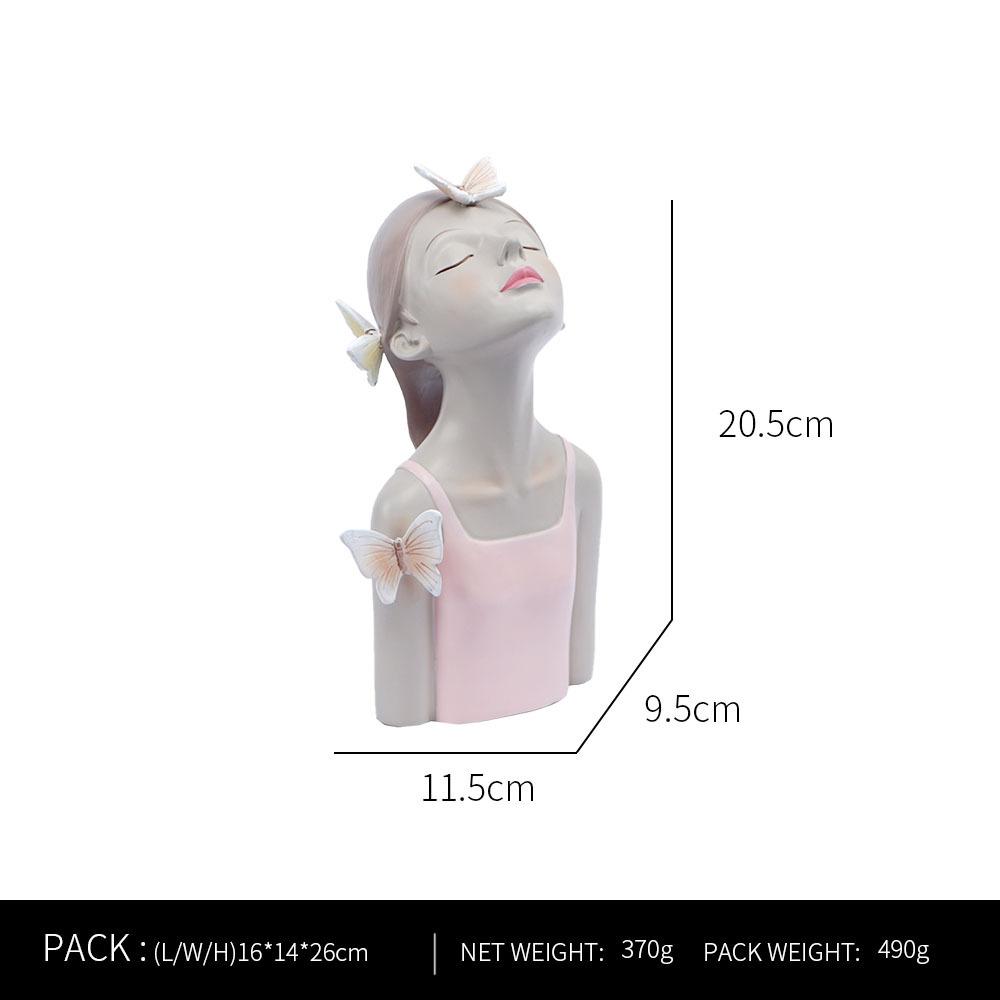 Европейский стиль, легкая роскошь, мода, глядя на бабочку, девушка, смоляные украшения, модель окна дома, комната, художественное оформление, украшение