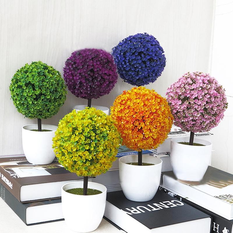 Искусственные растения в горшках, зеленый бонсай, маленькое дерево, травяные растения, горшок, орнамент, искусственные цветы для украшения дома, сада, свадьбы