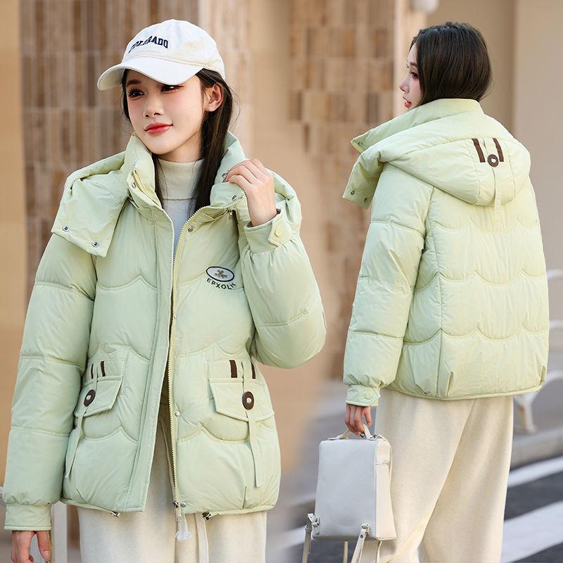 Женская зимняя новая куртка с хлопковым наполнителем, короткая, со съемным капюшоном, свободная и тонкая, куртка с хлопковым наполнителем, утолщенная куртка с хлопковым наполнителем, куртка