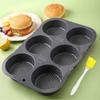 Silicone Hamburger Bun Mold Hamburger Bun Baking Pan Oven Baking Plate Bread Mold Kitchen Cooking Baking Tools