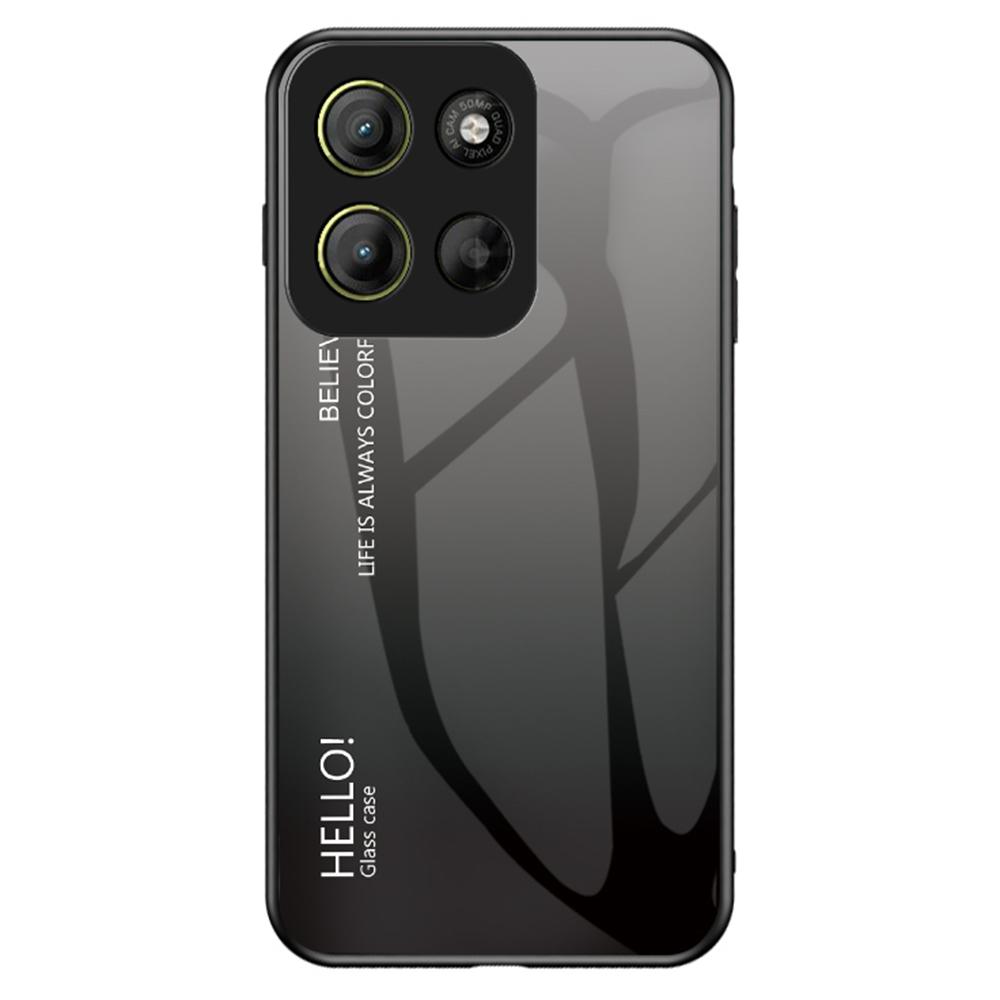 Для Motorola Moto G15 4G Чехол Защита от царапин Закаленное стекло+ПК+ТПУ Чехол для телефона