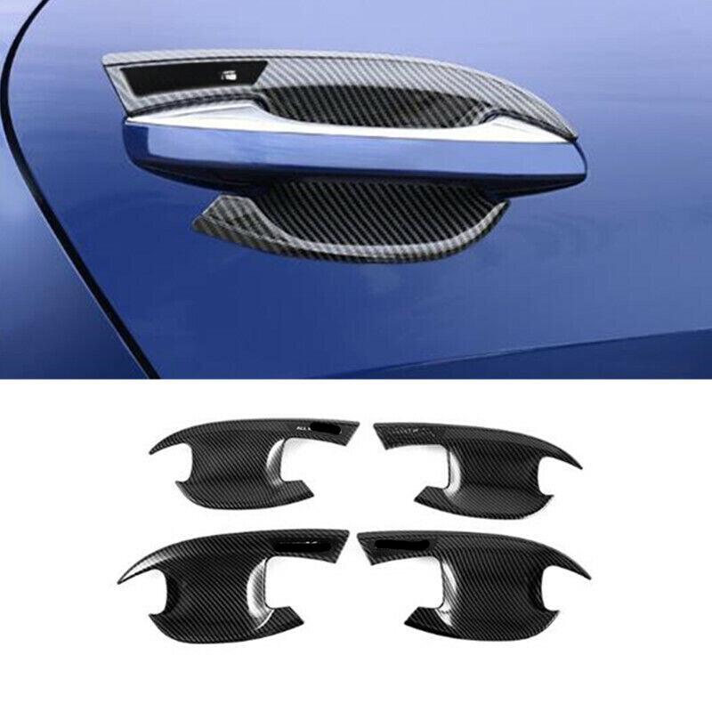 Carbon Fiber 4PCS Exterior Door Handle Bowl Cover Trim For KIA K5 2020-2023