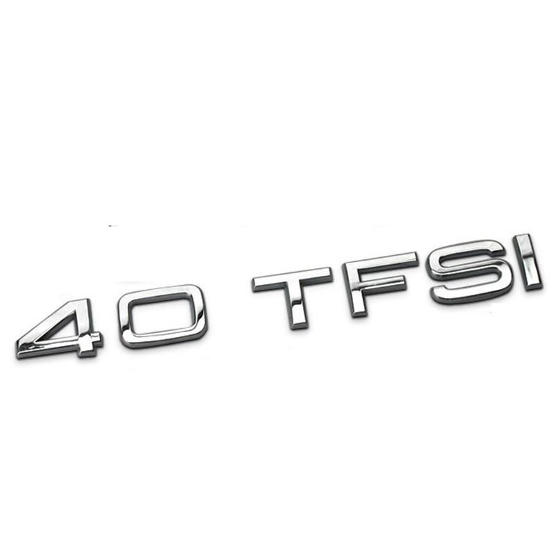 Модифицированные буквы 30, 35, 40, 45, 50 TFSI V6T V8T, смешанная металлическая наклейка на автомобиль, подходит для всех задних знаков автомобиля, наклейки с логотипом