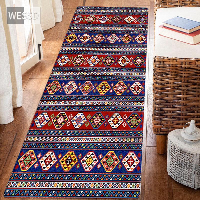 Ретро ковер с персидским принтом для спальни в этническом стиле, кухонный коврик, нескользящий ковер в стиле бохо, Runenr, коврик для прихожей, ковер для гостиной, Марокко