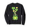 Cute Frog With Hearts Cute Frog Sweatshirt with Hearts -