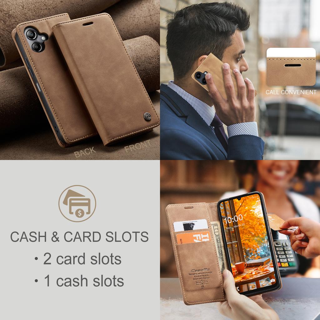 For Samsung Galaxy A07 4G/A06 4G/A06 5G Wallet Case CASEME 013 Series PU Leather Phone Cover Stand