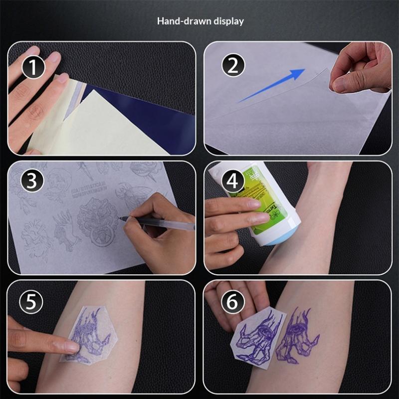 Tattoo Transfer Copy Sheet A4 Size 5/10/15/20/30Pcs Thermal Durable Transfer Film for Tattoo Artists Salon DIY Creation