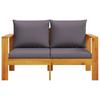 Vidaxl Sofa Ogrodowa Z Poduszkami, 2-Osobowa, Lite Drewno Akacjowe