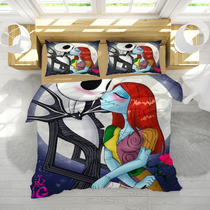 Роскошный 3-предметный комплект постельного белья «Кошмар перед Рождеством» для максимального комфорта