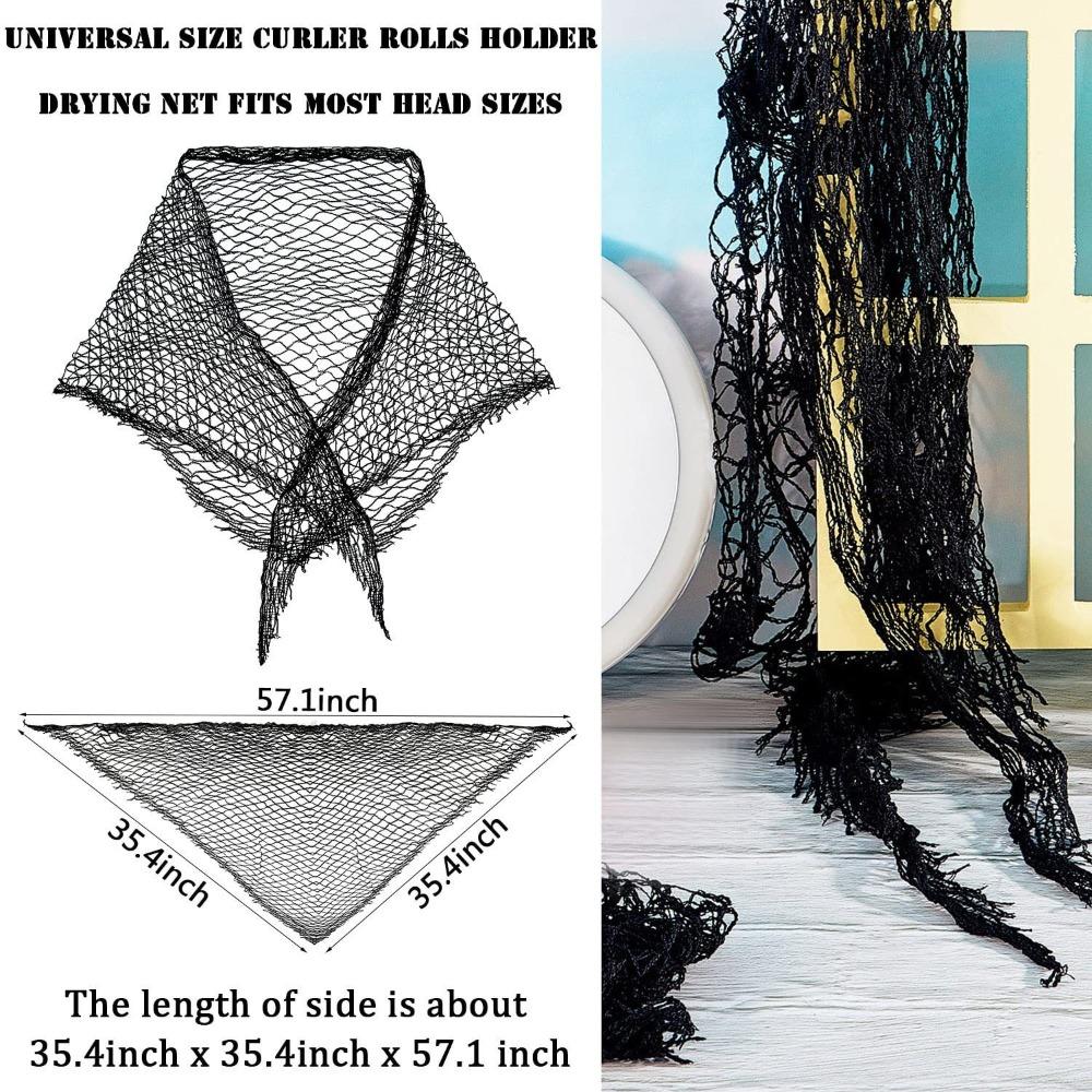 Многоразовая сетка для волос крючком, высокая эластичность, треугольная сетка для сна, сетка для волос для бигуди, женская