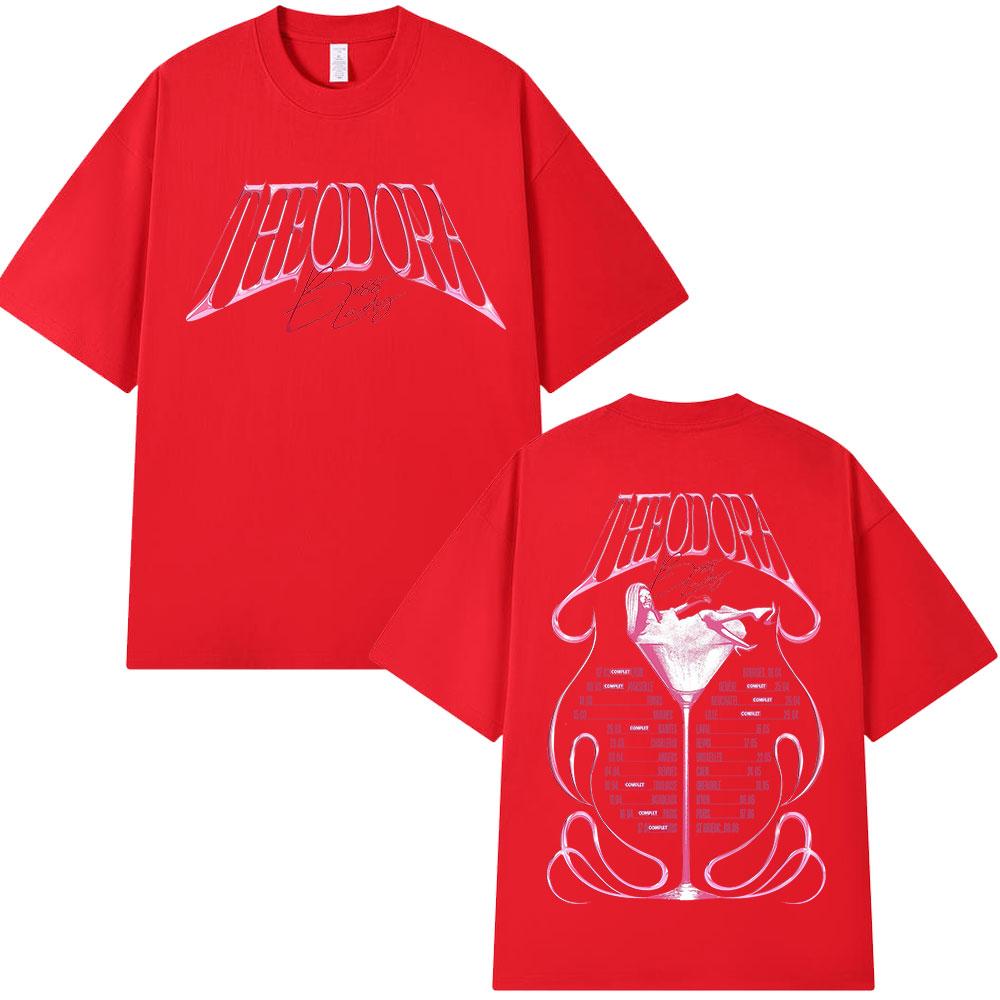 Rapper Theodora BOSS Lady Album Tour Tshirt Fan Gifts Unisex Women Hip Hop Fashion T Shirt Male Casual Vintage Oversized Tshirts