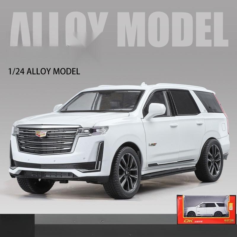 1:24 Escalade Внедорожник Сплав Модель Автомобиля Металл Литье под Давлением Модель Внедорожного Транспортного Средства Симуляция Звука и Света Детские Игрушки Подарок Мальчику