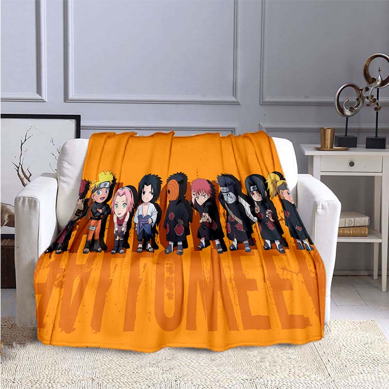 Cartoon Naruto 3D Printed Flannel Blanket for Beds Hiking Picnic Fashionable Bedspread Throw Blanket 30 Styles