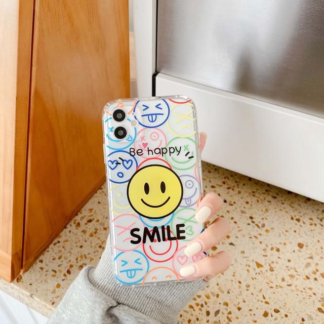6 цветов милый чехол для телефона со смайликом, мультяшный чехол Conque для Iphone Xs Xr Max X 7 8 Plus 11 12 13 Mini Pro Max, силиконовый чехол в виде ракушки