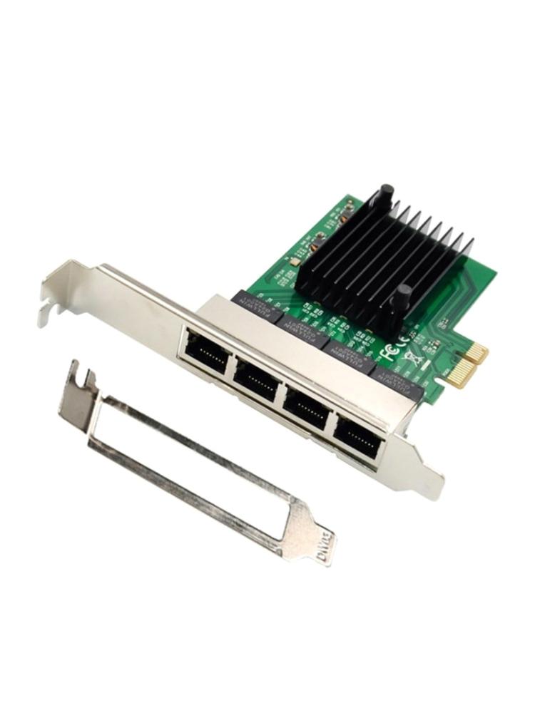 Для 82576 4 порта PCI-E 1 гигабитная карта PCI для прессы thernet адаптер 1000 Мбит/с Поддержка для 98se