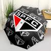 Автоматический зонт с принтом логотипа São Paulo FC, 8 спиц, железный каркас, пластиковая ручка, подходит для путешествий на открытом воздухе и на каждый день, идеальный подарок