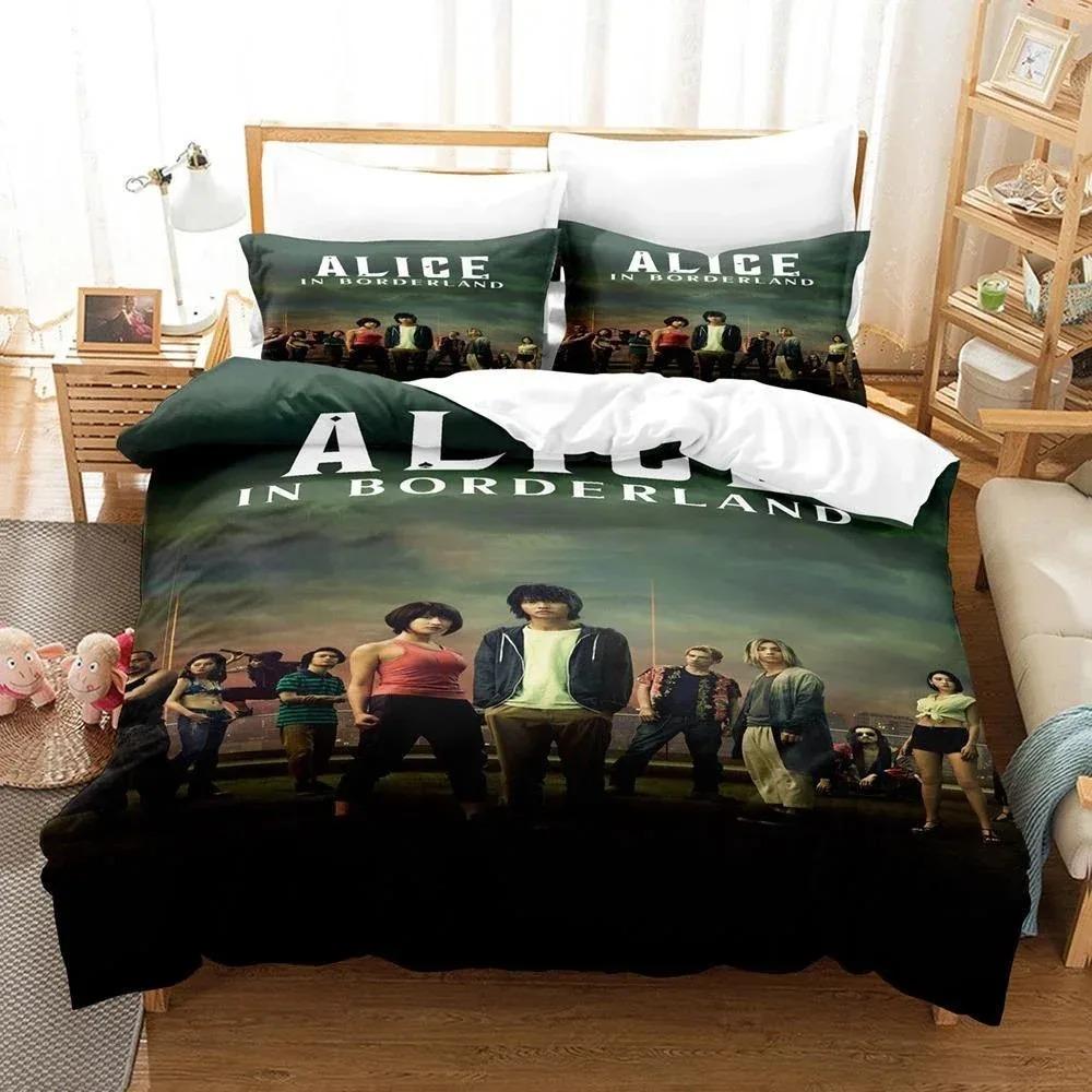 Comforter 3D Alice In Borderland Season 2 Bedding Set For Boys Bedroom Single Double Full Queen King Size