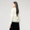 Elegant semi high neck lace lace and velvet base shirt for women's knitted shirt base shirt
