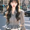 Шикарная французская рубашка с рюшами и кружевом, с длинным рукавом - Модный, универсальный и омолаживающий дизайн
