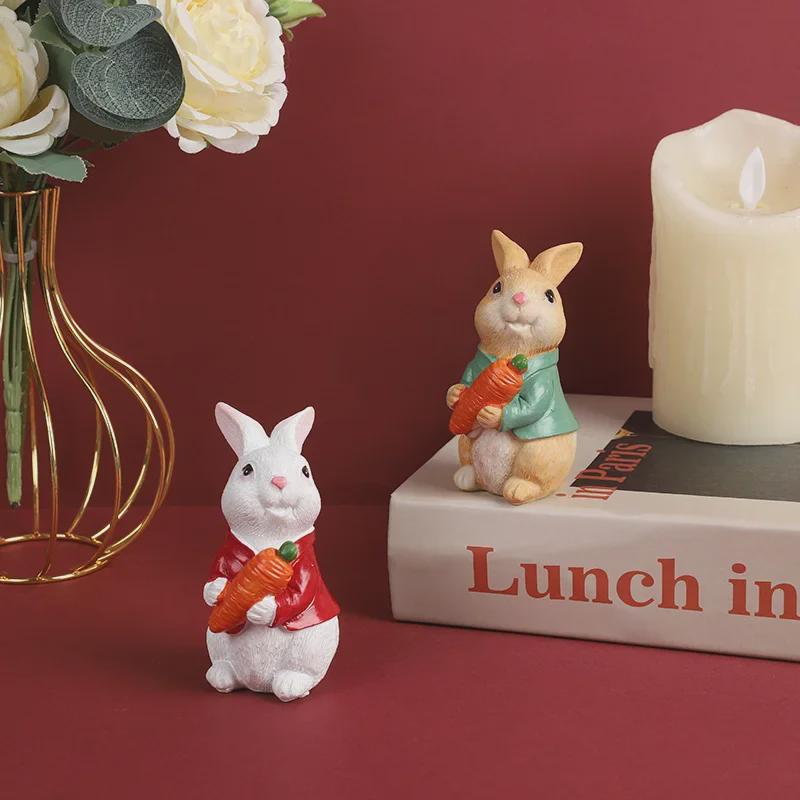 Easter Bunny Garden Ornaments: Courtyard, Windowsill & Micro Bonsai Decorations