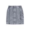 Li Ning Badfive Washed Elastic Waist Straight Casual Denim Skirt Women Skirts Gray ASKS158-1
