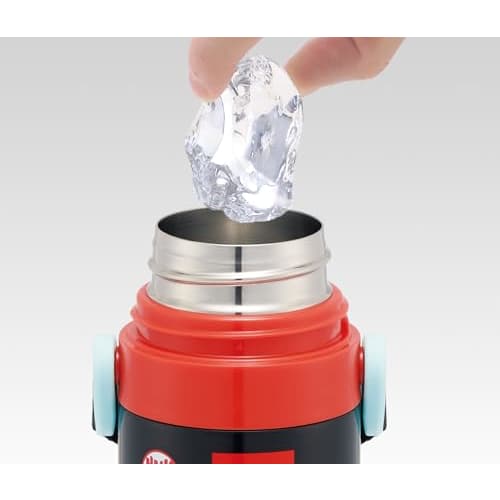 Skater Children's Water Bottle, 2-Way, 470ml (Direct Drinking) and 430ml (Cup Drinking), Tomica 25, Boys' Stainless Steel, Insulated, Lightweight, Spo