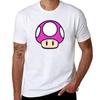 Pink Shroom T-Shirt Cotton T Shirts Man 100% Anime T Shirts Oversize T-Shirt