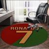 Cristiano Ronaldo Print Round Rug, Washable Floor Carpet, For Entryway Dorm Laundry Room Office Study, Home Decor Birthday Christmas Gift