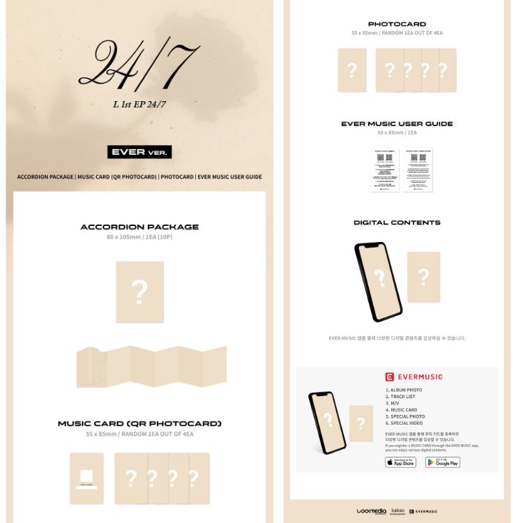 EVER Ver INFINITE L Kim Myung Soo 1st EP Album 24/7