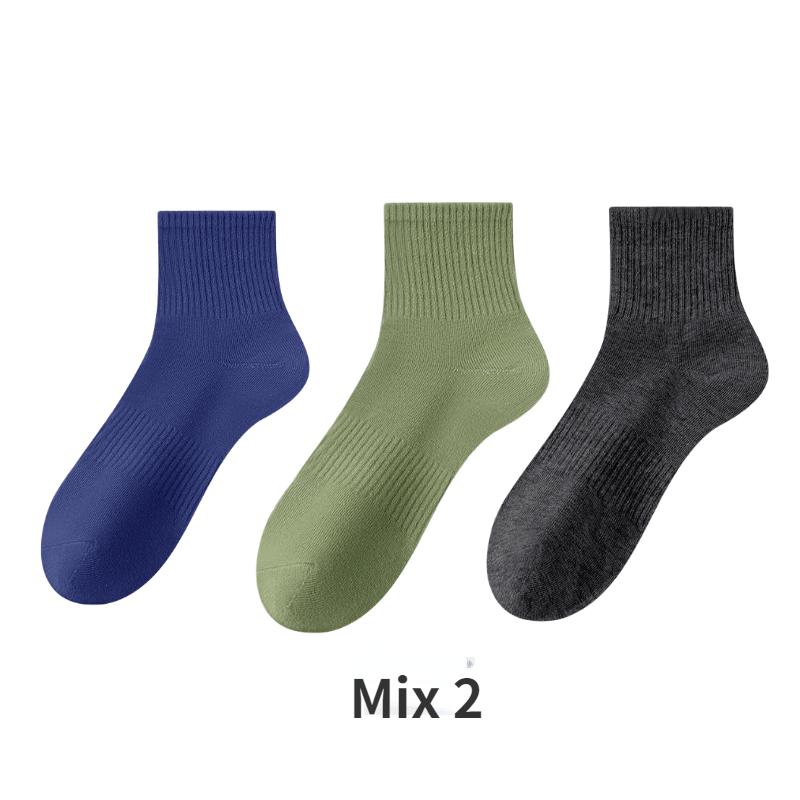 95% чесаный хлопок носки мужские деловые длинные спортивные носки мягкие дышащие весенне-летние цветные носки для мужчин 3 пары/лот