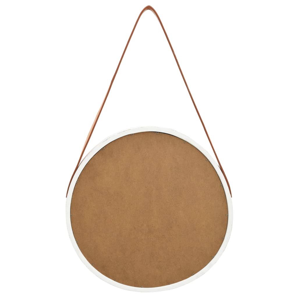 Wall Mirror with Belt 40 cm White