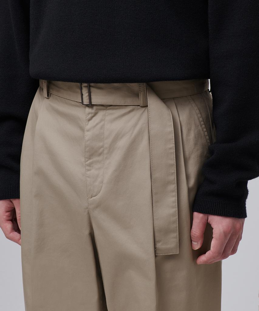 MUSINSA STANDARD Semi-Balloon Belted Chino Pants [Beige]