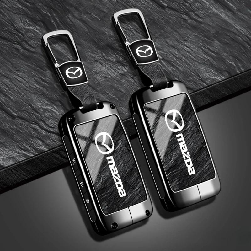 Leather car key cover key case for Mazda 2 3 6 CX3 CX5 CX8 CX30 CX-5 CX-30 CX-8 CX-3 CX4 MX-5 BT50 BT-50 Atenza Axela Shell Bag g3